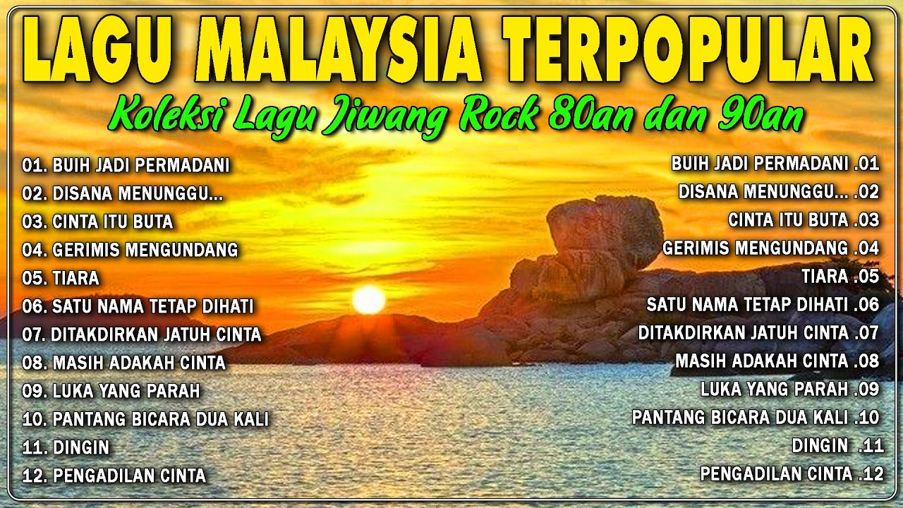 Lagu Malaysia Lama Populer Yang Terkenal - Slow Rock Malaysia Full Album🪕