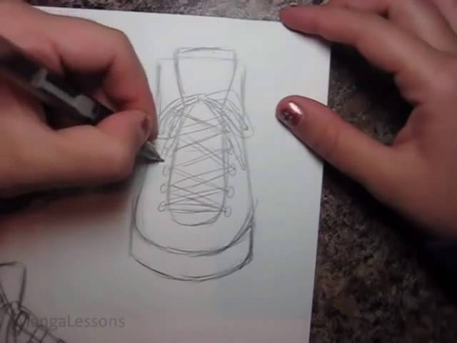 How to Draw Manga Shoes Sneakers - YouTube