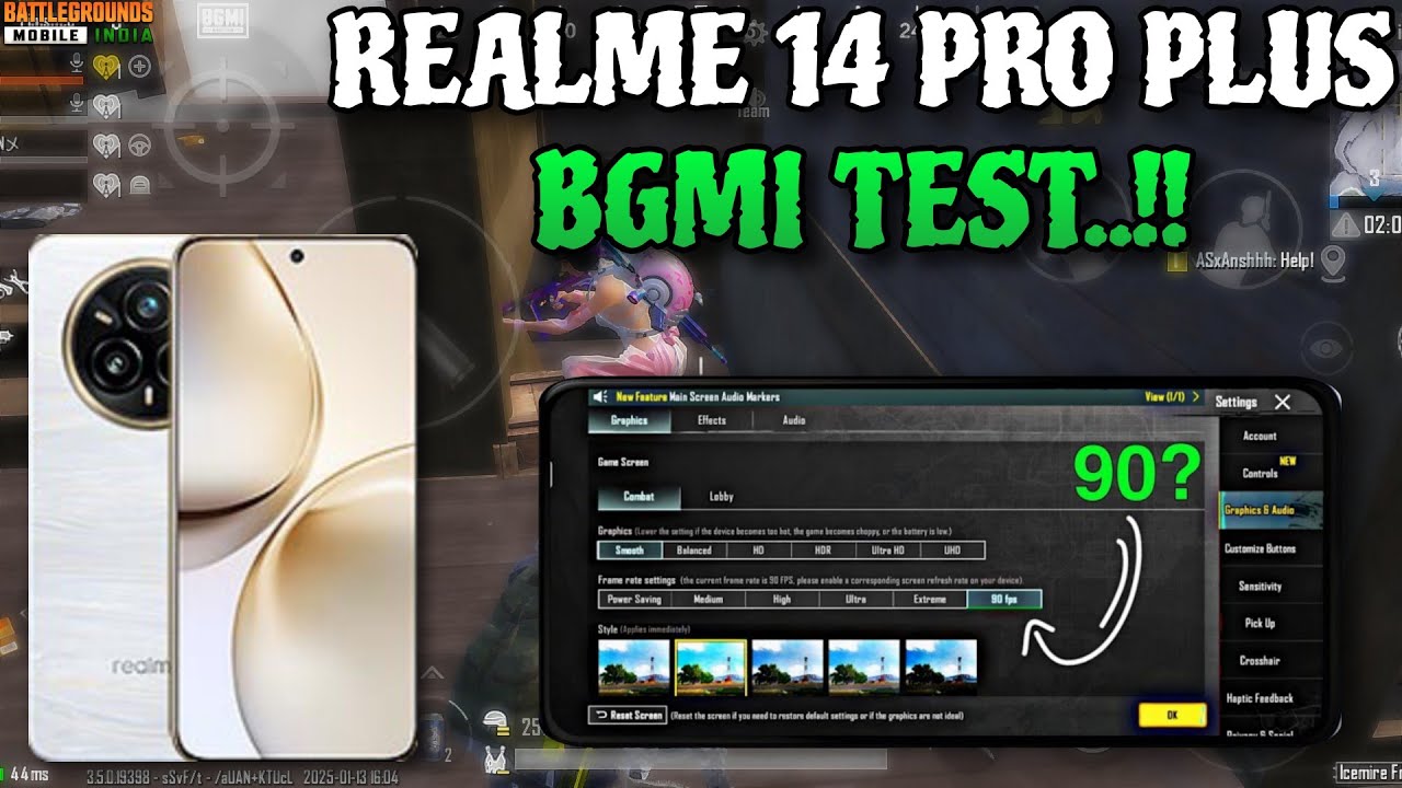 REALME 14 PRO PLUS BGMI/PUBG TEST AFTER 3.6 UPDATE | GRAPHICS ...