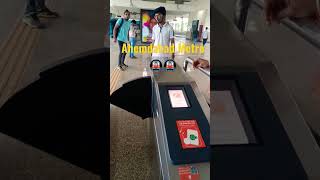 1st Time Travel to Ahemdabad Metro 🚇#metro #ahemdabad #ticket #station #time #schedule #shorts