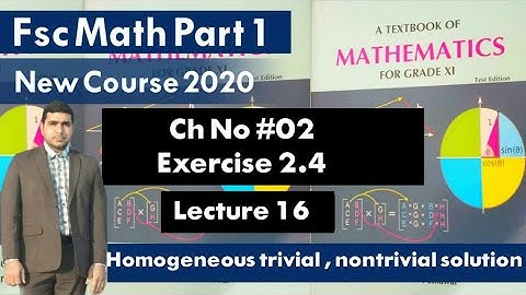 solution of homogeneous  and non homogeneous linear equation| lecturer asad ali