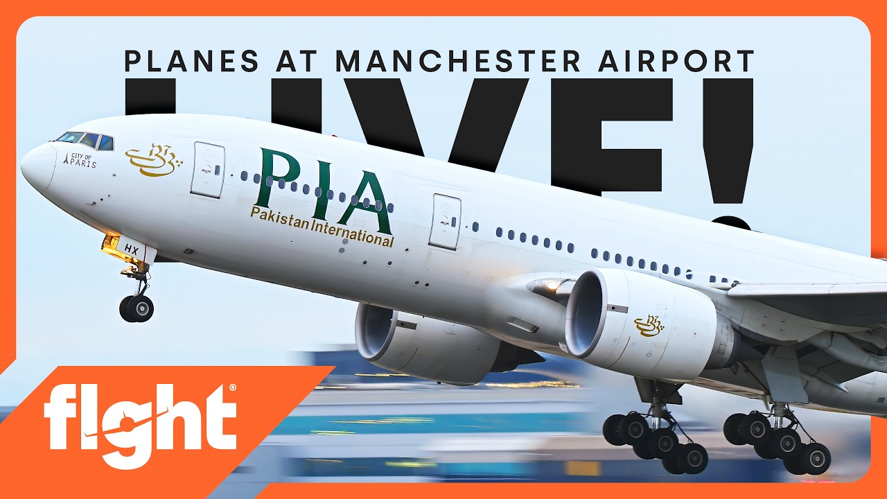 PIA 777 Growl, A380 & Evening Jets! 🧡 Manchester Airport LIVE