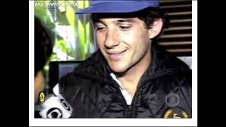 Ayrton Senna  entrevista da vitória no GP F1 Bélgica 1985.