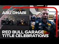 Red bull garage watches dramatic final lap  2021 abu dhabi grand prix