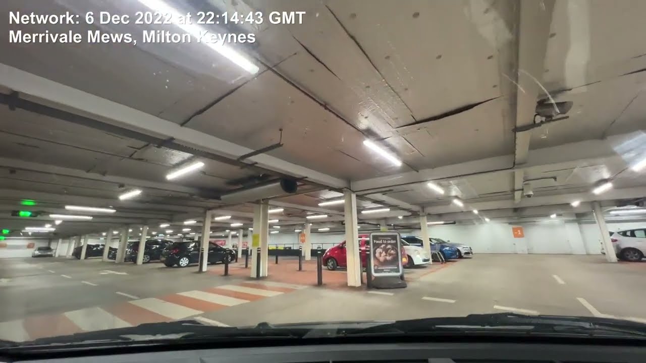 Sainsbury’s Witan Gate at night from Crownhill, Milton Keynes
