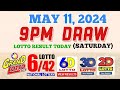 Lotto result today 9pm draw may 11 2024 655 642 6d swertres ez2 pcsolotto