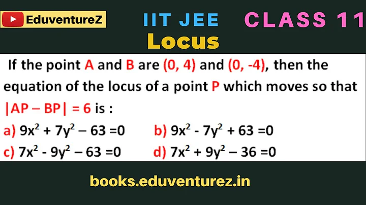 If the point A and B are (0, 4) and (0, -4), then the equation of the locus of a point P which