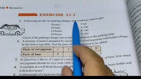Ex-11.1 Chapter - 11 Direct and Inverse Proportion  || Class 8th Maths New Edition