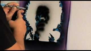 Jimi Hendrix TShirt Airbrush Tutorial  Eddie Davis