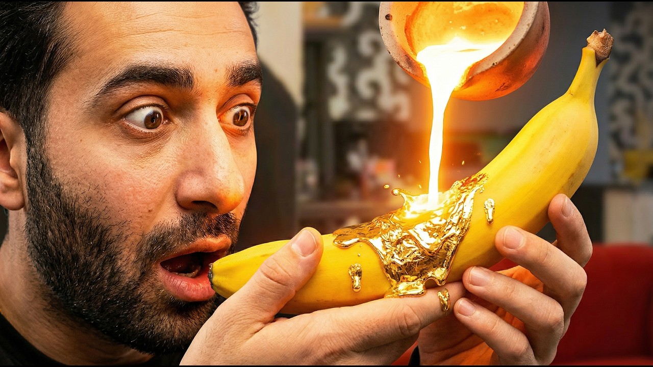 I POURED MOLTEN GOLD OVER A REAL BANANA