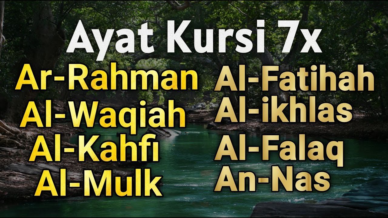 Ruqiah AyatKursi 7x,Surah Yasin,ArRahman,Waqiah,AlMulk,AlKahfi,Ikhlas,Falaq,AnNas | Muhammad Hijazi