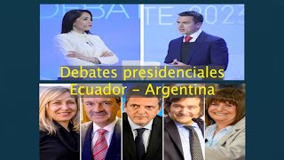 Debates presidenciales Ecuador y Argentina 1 de octubre