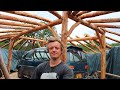 Off Grid Earthbag Workshop Part 66 Installing Roof rafters