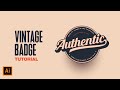 Vintage Badge Logo Design Tutorial - Adobe Illustrator CC