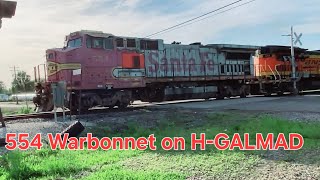 BNSF 554 leads H-GALMAD on May 9, 2025