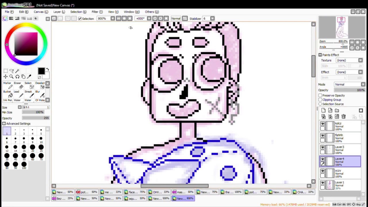 PIXELART SPEEDPAINT: Charlie [OC] Paint Tool SAI