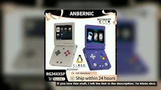 Anbernic RG34XXSP RG35XXSP Flip Handheld Game Console IPS Screen Linux 64-bit Collapsible Retro Vide
