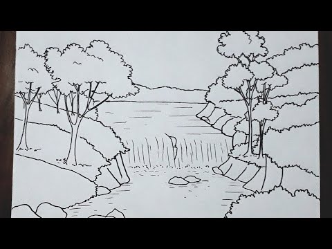 Desenhos de Paisagens da água para colorir, jogos de pintar e
