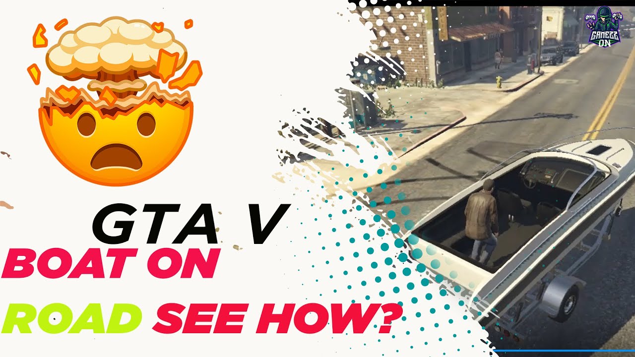 Drive a Boat on Road See HOW in GTA v Gamed play Grand Theft Auto gamer xbox cars gta 