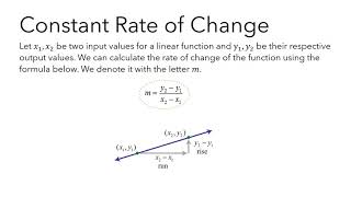 Linear Functions in Context