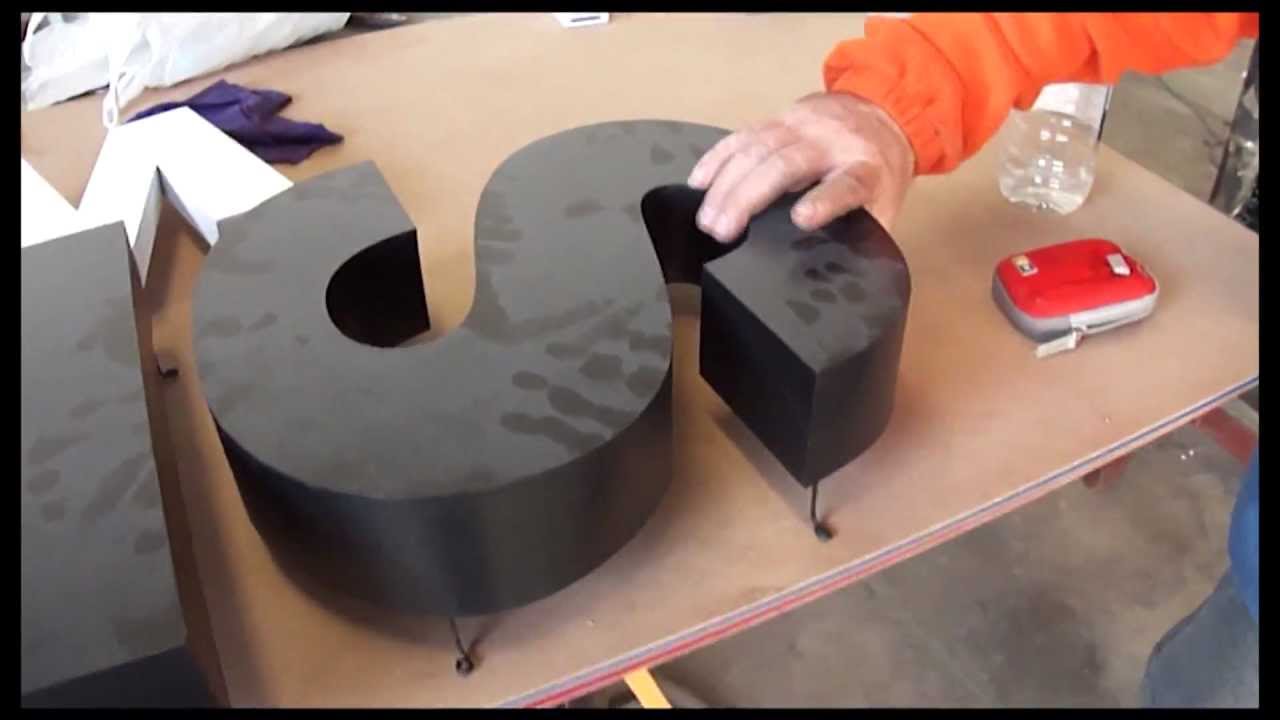 Como se hacen letras corporeas Polyfan PVC espumado leds