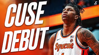 5-Star Freshman Donnie Freeman Syracuse Debut | 16 PTS & 7 REB (20 MIN)