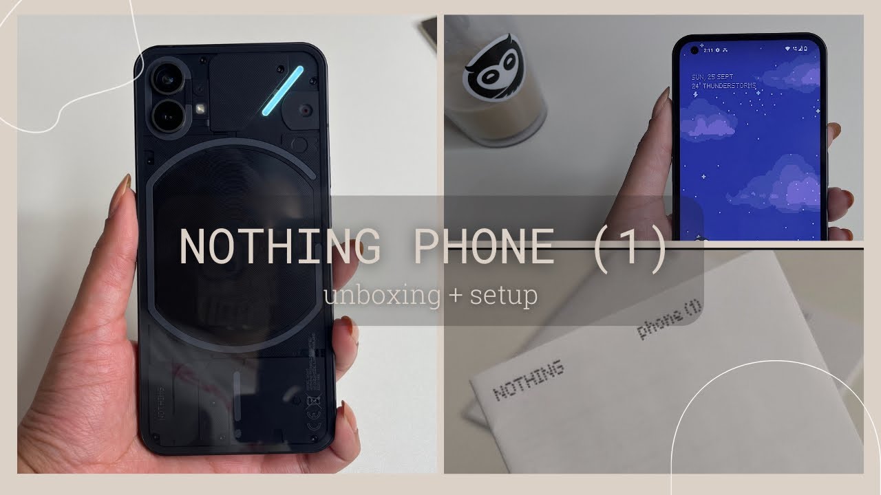 Nothing phone one (1) unboxing and setup : the phone of new age - YouTube