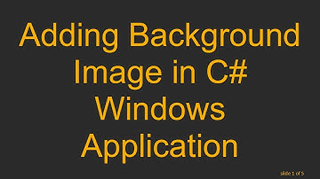 Adding Background Image in C# Windows Application
