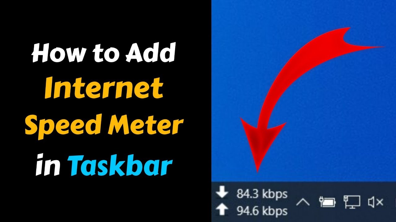 How to Add Internet Speed Meter in Windows 10 Taskbar - YouTube