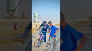 How To Do Peg Wheelie ( without break ) *Easy way * part1 | Akram Bmx Rider #shorts #bmx screenshot 5