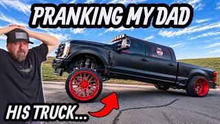 I Pranked My Dad... So He Painted My Truck PINK!