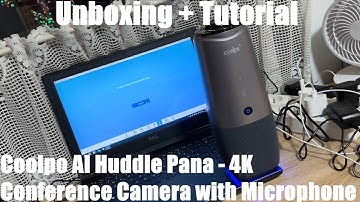 Coolpo AI Huddle Pana - 4K Conference Camera with Microphone, 360° view Unboxing and instructions