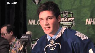 Toronto Maple Leafs first round picks Tyler Biggs, Stuart Percy react to being drafted