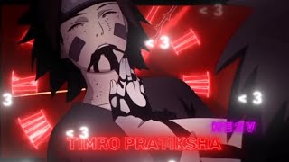 Timro Pratiksha 💔 | Hindi Version 💕 | Obito uchiha X Rin Sad edit | Cap cut ⚡ | Tutorial 30 likes 🔐