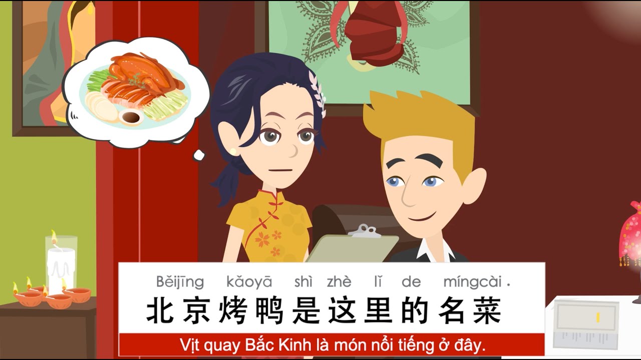 ĐI ĂN NHÀ HÀNG - Tiếng Trung hàng ngày - Cách đặt bàn và gọi món | Chinese Gate