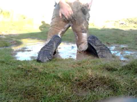 White levis, muddy puddle - YouTube