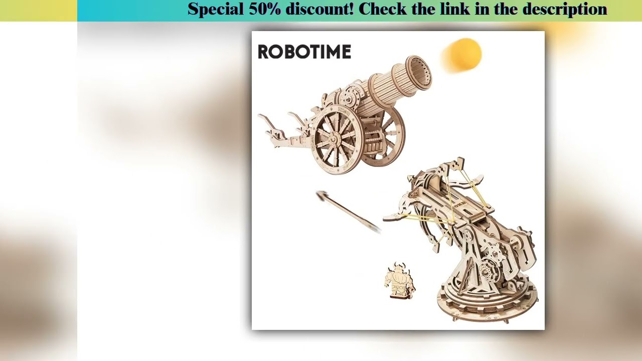 First Look Robotime 3D Wooden Puzzle Medieval Siege Weapons Game Assembly Set Gift for Children Tee