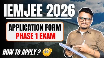 IEMJEE 2026 Phase 1 Application Form Started | Step-by-Step Form Fill Up Guide