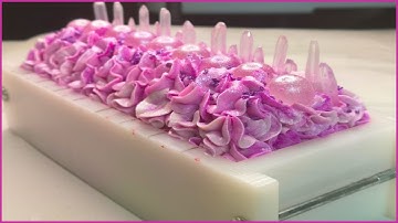 Lavender and Crystal Soap | Cold Process Soap Making | Artisan Soap Design | Let