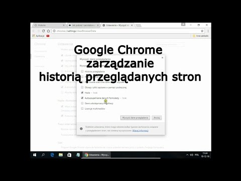 Google Chrome zarządzanie historią przeglądanych stron