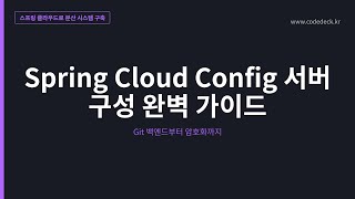 10.Spring Cloud Config 서버 구성 완벽 가이드