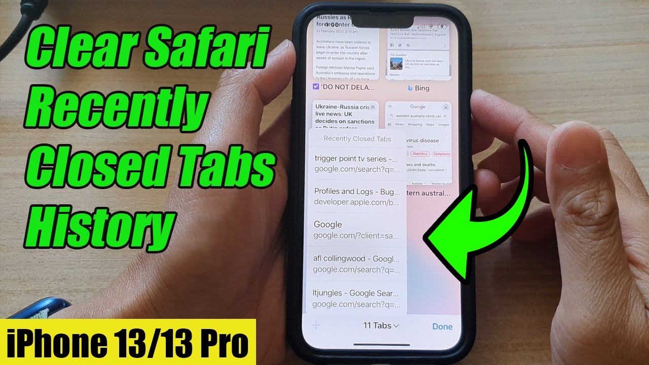 safari clear recently closed tabs