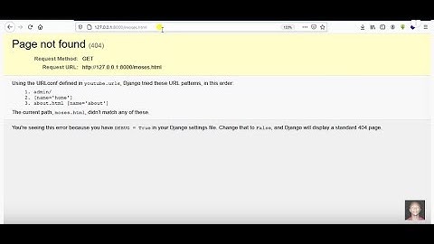 Page not found (404) error In Django