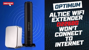 Optimum Altice WiFi Extender D2260G Won