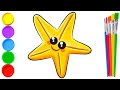 How To Draw A Starfish | Starfish Drawing | Fun Kids