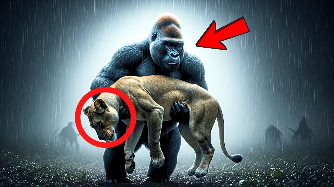Un GORILA encontró a una LEONA desmayada… lo que hizo después emocionó AL MUNDO