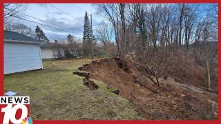 Irondequoit neighbors worried about a landslide that caused a family to evacuate