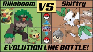 RILLABOOM vs SHIFTRY - Evolution Line Battle (Pokémon Sword/Shield)