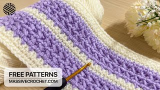 VERY EASY Crochet Pattern for Beginners! ❤️ UNUSUAL Crochet Stitch for Baby Blanket, Scarf & Bag by Massive Crochet 4,019 views 1 month ago 14 minutes, 26 seconds