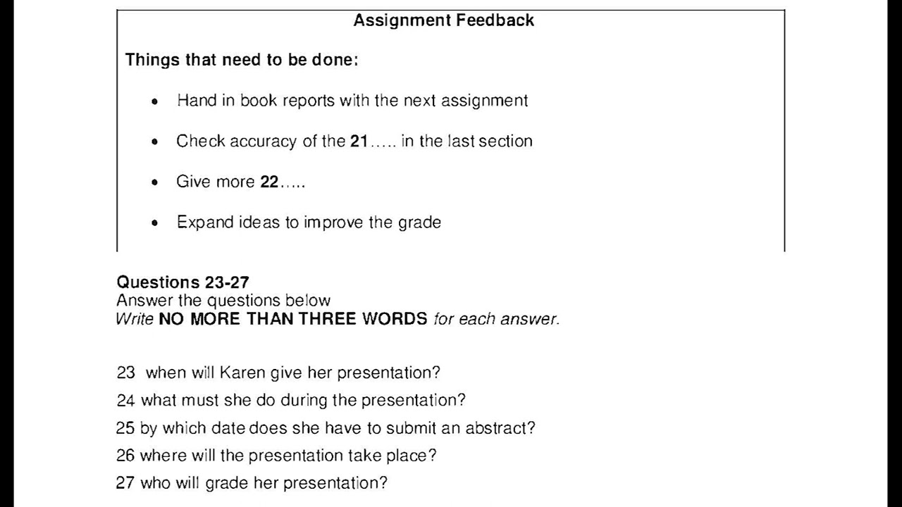 IELTS LISTENING REAL TEST 1 6